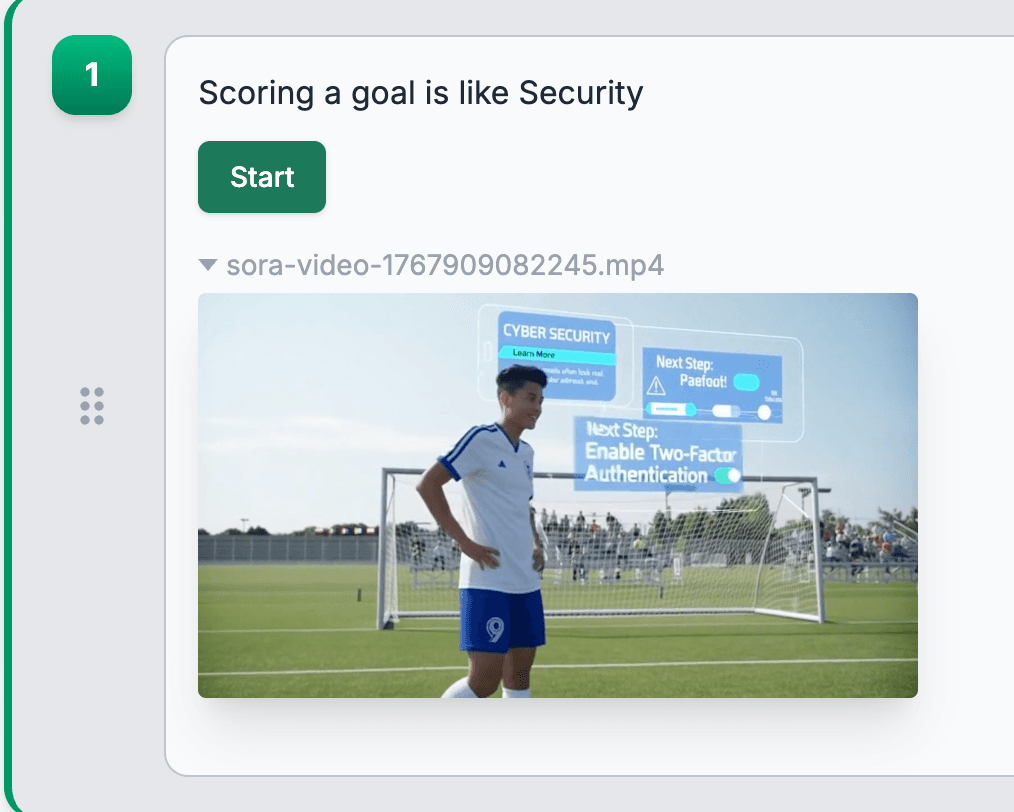 Herd generates content from prompts